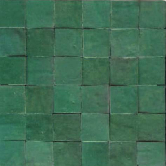 Carrelage Zellige Marocain Coloris Vert d'eau 5x5 cm