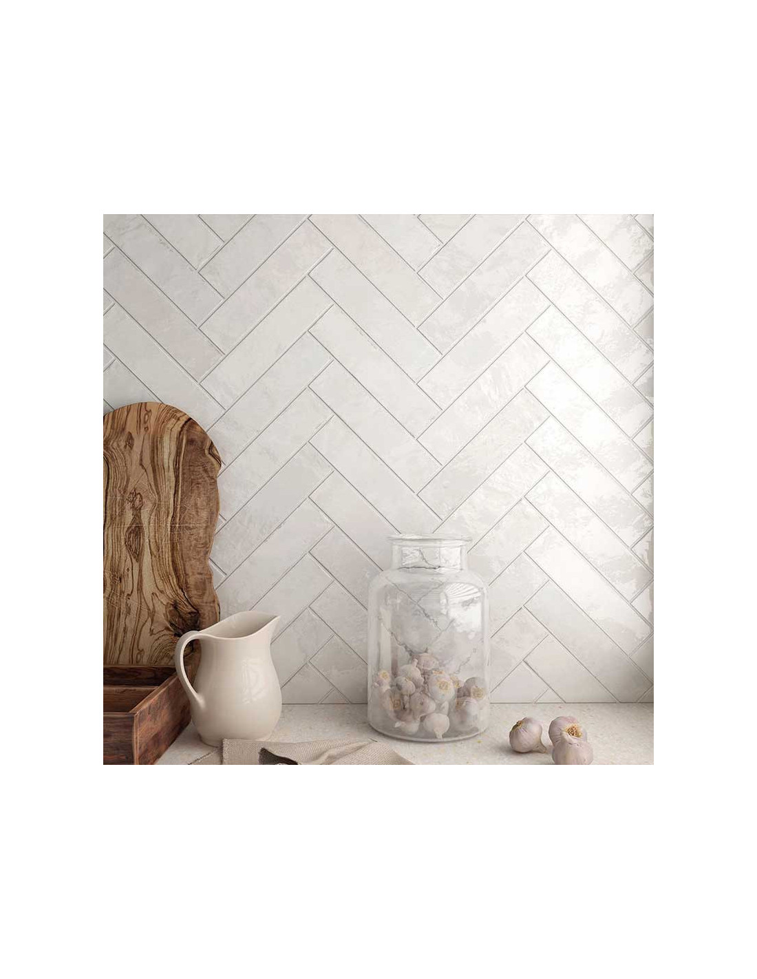 Carrelage imitation parquet effet blanc vieilli TRIBECA BLANCO